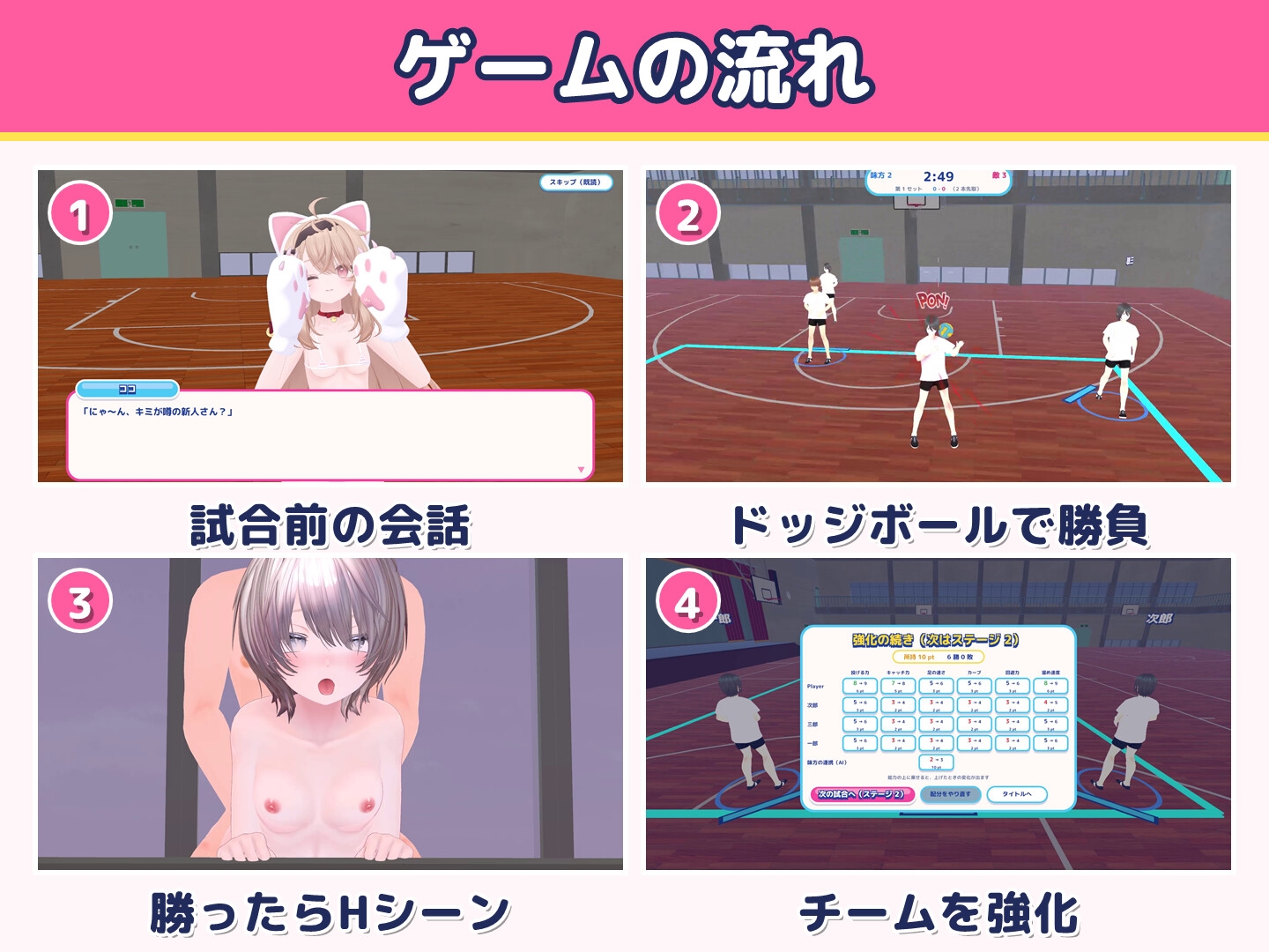 新步兵[日式3D/巨乳动态] 心跳♡女生闪避球！ ドキドキ♡ガールズドッジ! AI汉化版 去码版+自带全回想 [280M]