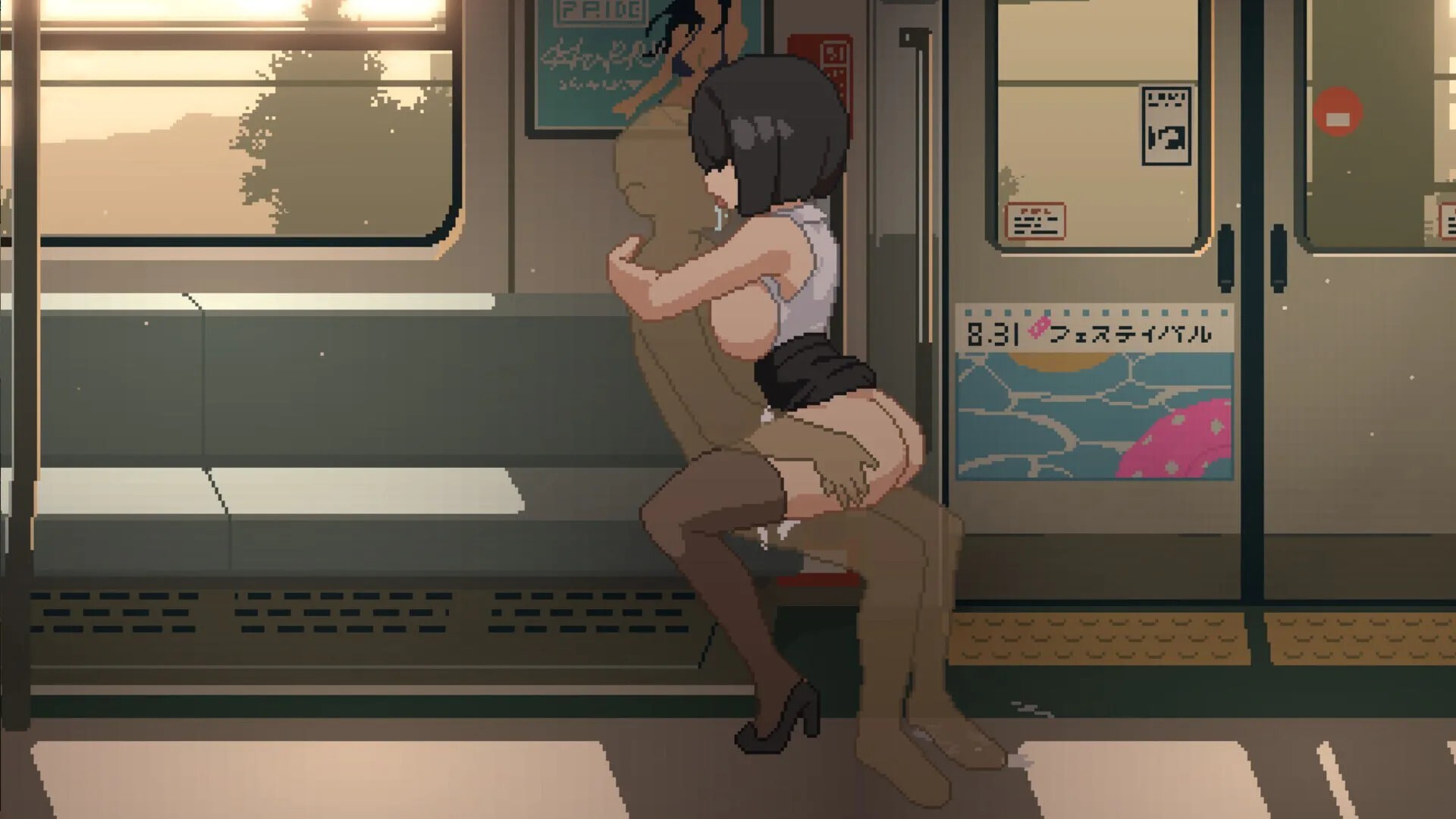 更新[探索SLG/巨乳爆乳/像素动态] 45号电车 45番電車 v1.0.2 官中步兵版+存档 [1.60G]
