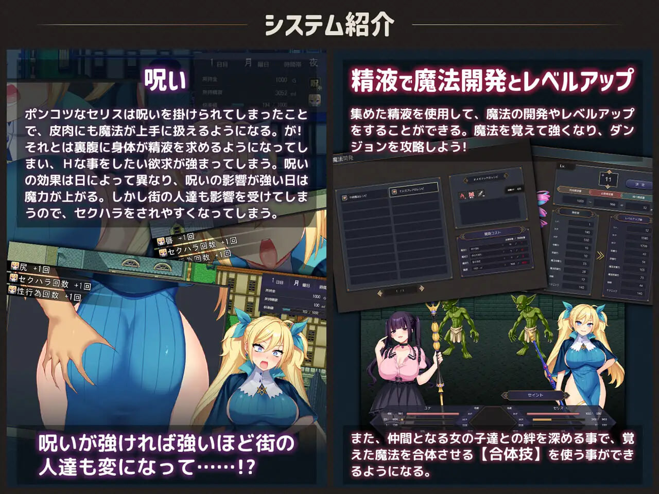 新作[爆款RPG/战斗H/巨乳援交] 废柴魔法使赛莉丝的H冒险记 ～因H的诅咒而变成渴望精液之躯的魔法使～ ポンコツ魔法使いセリスのHな冒険記 ～Hな呪いで精液を求める身体になった魔法使い～ v1.0.1 AI汉化版+存档 [2.40G]